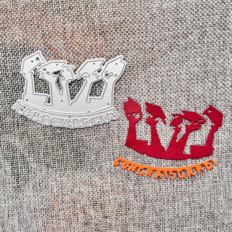 Металлические штампы для вырезания «Выпускной» DIY Craft Углеродистая сталь Шаблон для тиснения Трафарет Скрапбукинг для открыток Вырубка Форма