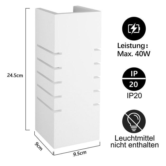 Applique murale haut-bas - NETTLIFE - Design Moderne - Blanc - Métal - E14