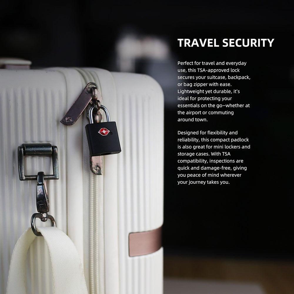 Zinc Alloy Luggage Lock Mini Security Padlock Portable Cabinet Lock  for Travel