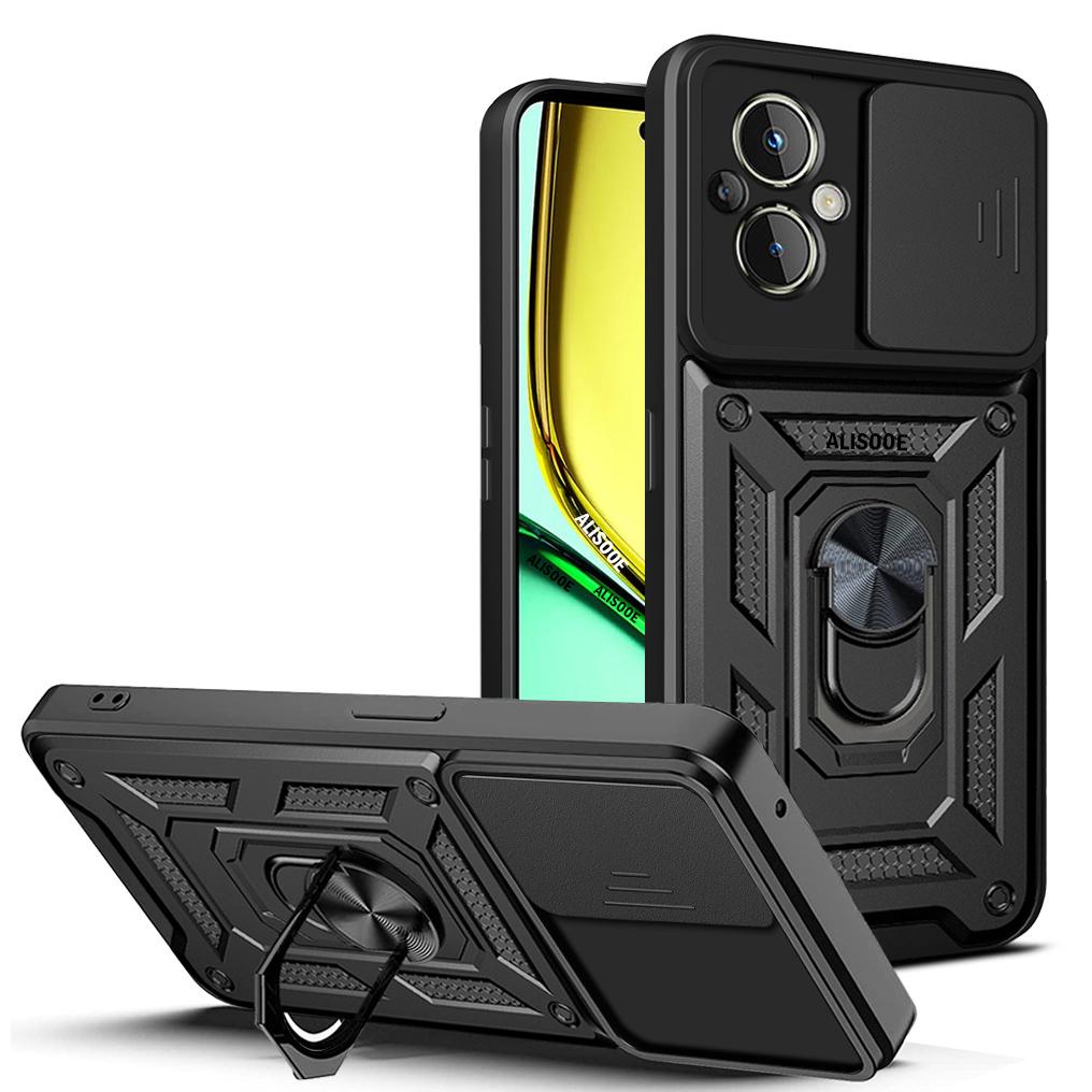 Броня Капа для Realme C67 4G RMX3890, чехол-кольцо-подставка для камеры, защитный чехол для Realme C67 4G, противоударный чехол