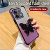 Для Xiaomi 17 pro max 3D Чехол-подставка 'Бабочка' с гальваническим покрытием для Xiaomi 17 Pro Max 13T 14T 12T 15T Pro Противоударная крышка-подставка