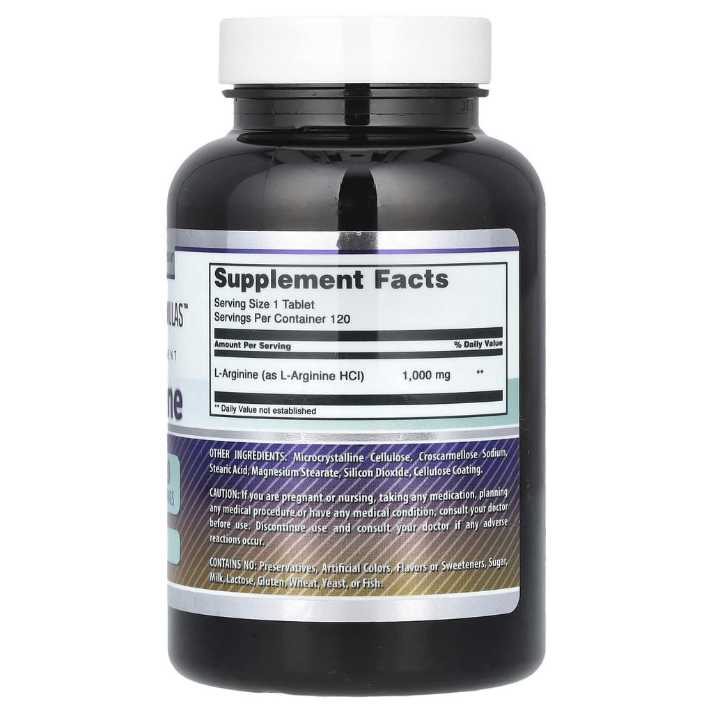 L-Arginine, 1,000Mg, 120 Tablets