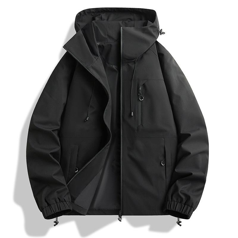 Новая весенне-осенняя однотонная куртка для мужчин и женщин, свободная, универсальная, повседневная куртка с капюшоном для нейтральных пар