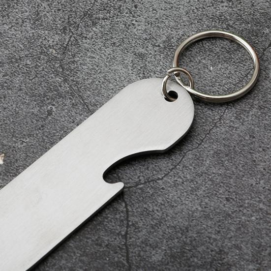 Stainless Steel Bottle Opener with Key Rings Multifunctional Wine Bottle Opener for Camping Party Bar Portable Keychain Beer Bottle Opener for Men Dad