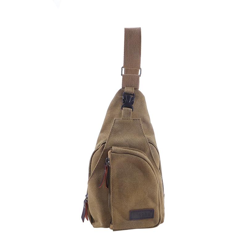 New Mens Vintage Canvas Satchel Shoulder Sling Chest Pack Multifunctional Outdoor Small Shoulder Bag