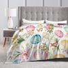Soft BlanketBoy Girl Picnic Easter Egg Throw Blanket  Flannel Bedspread For Couch Chair Novelty Sofa Bed Cover