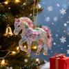 2D Акриловая Подвеска Лошадь Плоская Мультяшная Подвеска Лошадь Брелок Шарм Красочное Украшение Лошадь для Рюкзака Украшение Рождественской Елки