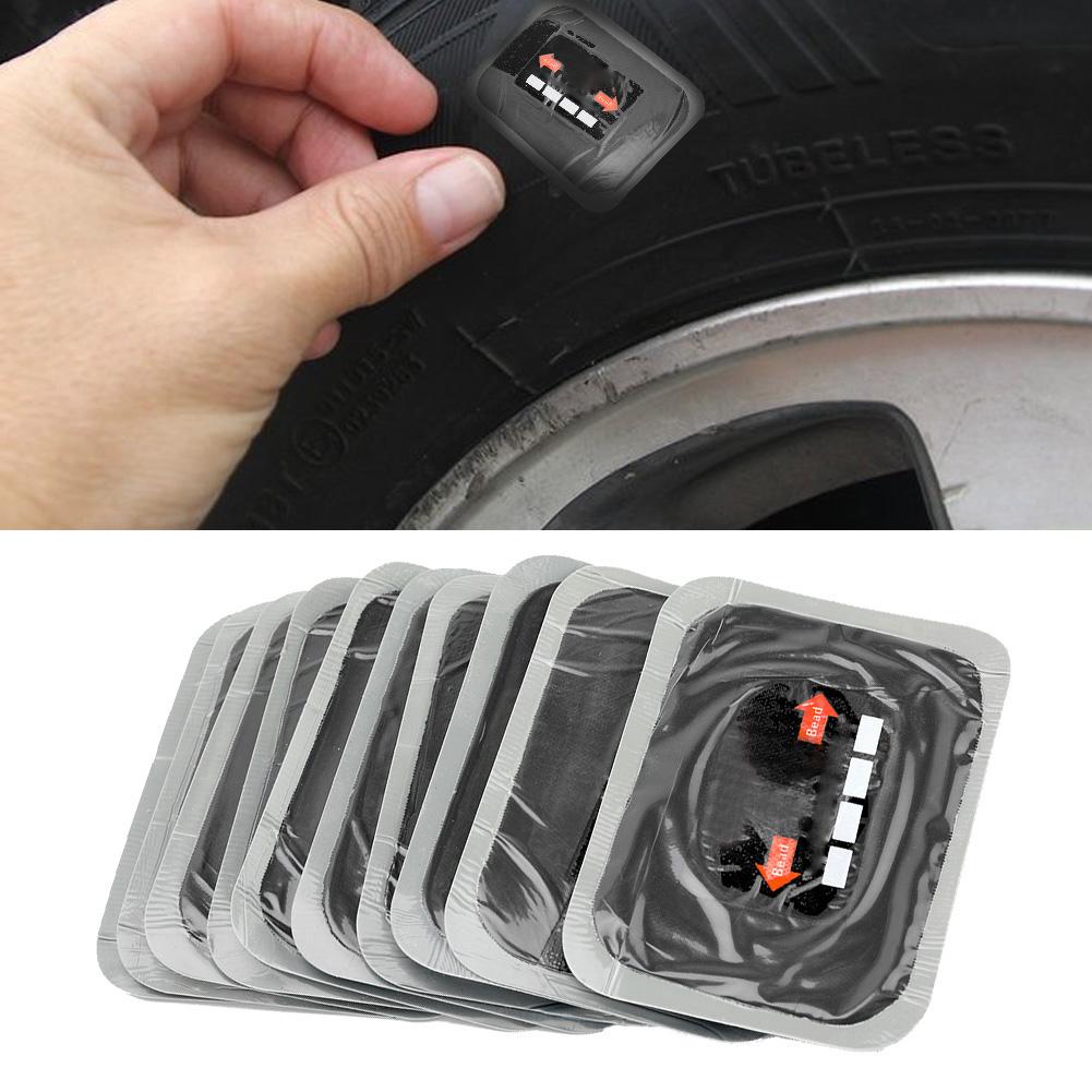 10Pcs 80*120mm Car Natural Rubber Tire Tyre Puncture Repair Patch Tubeless Patches