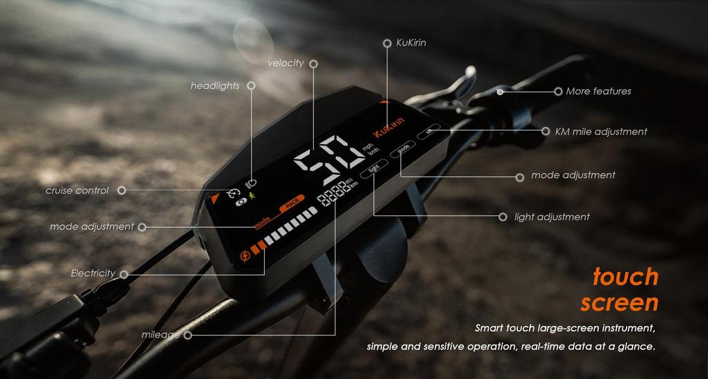 Folding Electric Scooter Kukirin G3 1200W Motor 52V18Ah Lithium Battery 50km/h Max Speed 63km Max Range