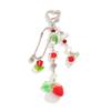 Y2K Sweet Strawberry Keychain Tassel Phone Strap Keyring Key Holder Girly Bag Hanging Decoration Key Accessories