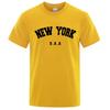 U.S.A York City T Shirts Summer Cotton Tops T-Shirt Short Sleeve Fashion Casual Streetwear O-neck Letter Tee Shirt