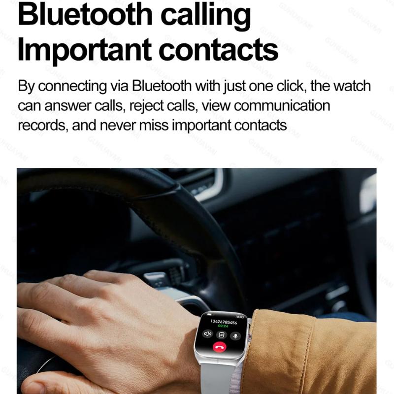 2025 Новые умные часы с NFC AMOLED-экран Всегда показывает время Bluetooth-звонок Серия 9 Часы Пользовательский циферблат Мужские Спортивные Здоровье Женские Смарт-часы