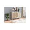 Buffet de rangement - MUVOE - Beige - Largeur 120 cm - Portes et tiroirs - Design moderne