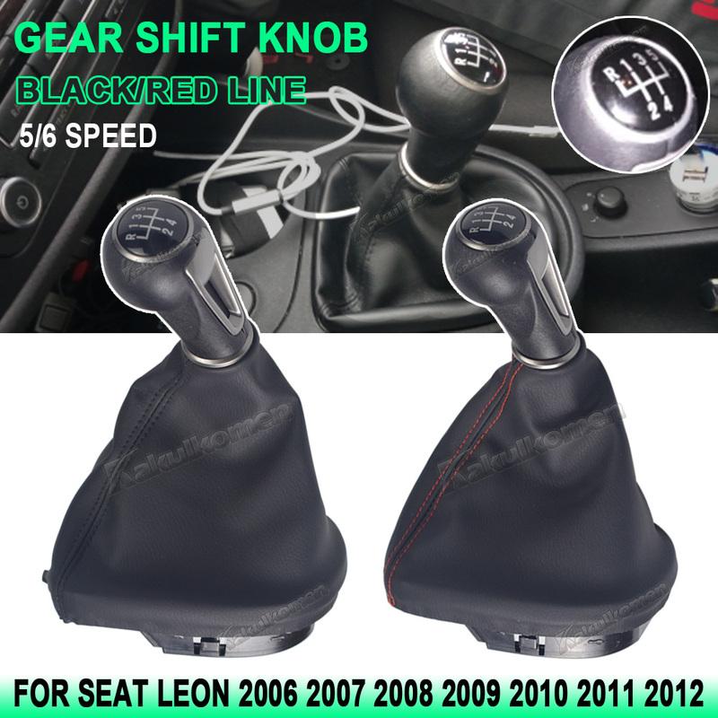 5/6 скоростей, ручная ручка переключения передач автомобиля, рычаг переключения передач, гетры, чехол для багажника Seat Leon 2006 2007 2008 2009 2010 2011 2012