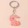 New Creative Flower Initial 26 Letter Keychain A-Z Alphabet Keyring Pendants for Women Girls Handbag Decor Jewelry Accessories