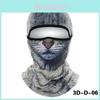 Велосипедная маска для лица с 3D-дизайном в виде головы животного, мягкий полиэстер, для зимних видов спорта