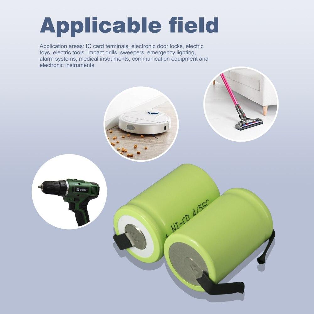 PALO Аккумуляторная батарея 1,2 В 4/5SC, ​​2200 мАч, 4/5 SC Sub C Ni-CD, со сварочными выступами для электрической дрели, отвертки