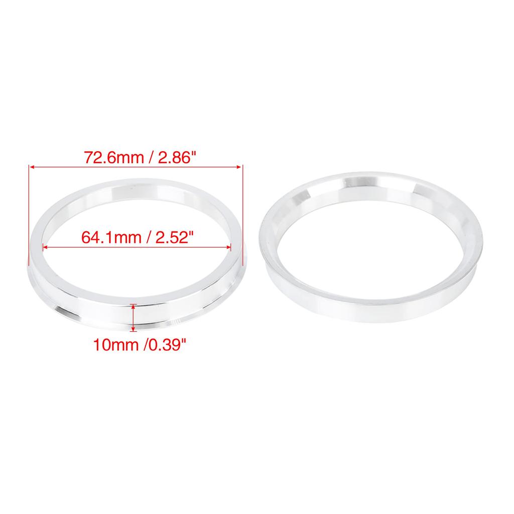 uxcell Кольцо ступицы 72,6 мм/64,1 мм кольцо ступицы колеса центральное кольцо ступицы центральное кольцо ступицы высокоскоростное колесо центр проставка ступица проставка кольца проставка колеса r