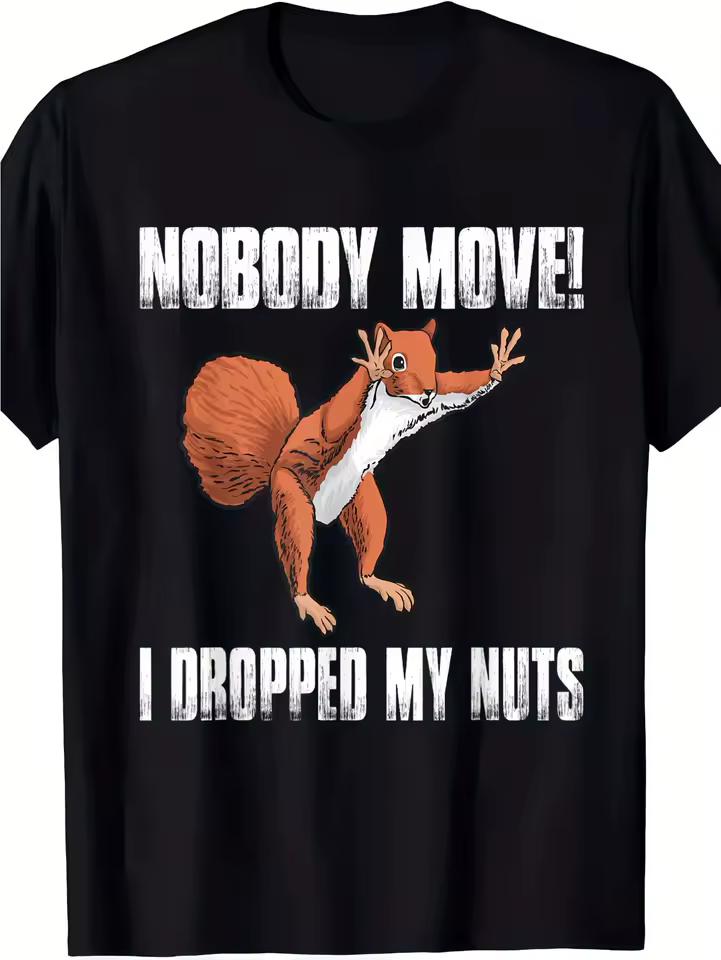 Men's T shirt Women Vintage Funny Nobody moved Meme Shirt Oversize Tee Cotton Streetwear Loose Short Sleeve To Unisex All-season