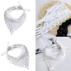 Vintage Lace Head Scarf for Women Triangle Scarf Hair Kerchief Headband Bandanas Female Hairpiece Elegant Decorations