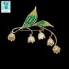 Silver Lily of the Valley Mori Style Brooch - Retro Autumn Coat Pin Corsage
