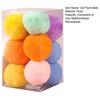 12Pcs/Box Helpful Good-looking Bite-resistant Kitten Toys Plush Material Little Cat Toy Balls Kitty Supplies