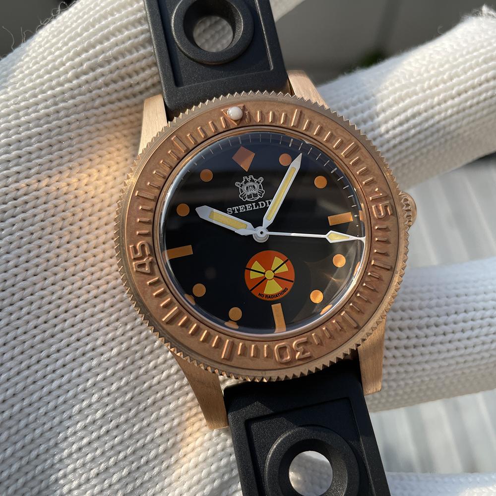 STEELDIVE SD1952VS NEW Bronze Watches 300M Waterproof Swiss Luminous Automatic Mechanical Wristwatch Luxury Dive Watch For Men
