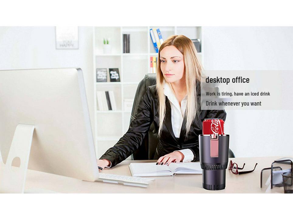 Портативный автомобильный стакан для нагрева и охлаждения: Компактный холодильник для горячих/холодных чашек для дома и автомобиля