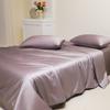 Премиальный фиолетовый мягкий шелковистый постельный комплект Твин Двуспальный Квин 4 предмета Двусторонний комплект пододеяльника Простыня/плоская простыня Наволочки 4 предмета
