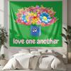 NIPINUS Christian Wall Tapestry with Bible Verses - Joshua1:9,Large tapestry wall hanging,Green Retro Motivational Flags Tapestry for Bedroom, Dorm,