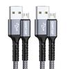 GHNTJAP Micro USB Cable 2M [Set of 2] Micro Fast Charging USB2.0 Data Transfer Android Charging Cable Android Charging Cord Xperia/Galaxy/Kindle