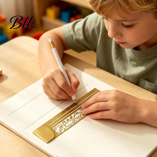 Reading Aid Tool Multi-functional Bookmark Ruler, Ghost/Snowman/Cat/Dog/Tiger/Bird/Dinosaur/Flower Shape Hollow Design, Iron Creative Metal