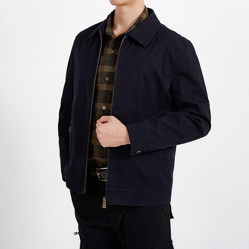 Мужская куртка, осенне-зимняя деловая куртка среднего возраста для мужчин, свободная одежда