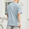 Li-Ning Comfortable Soft Casual Loose Round Neck Pullover Short Sleeve T-Shirt Men Tops Mist-Blue AHST735-3