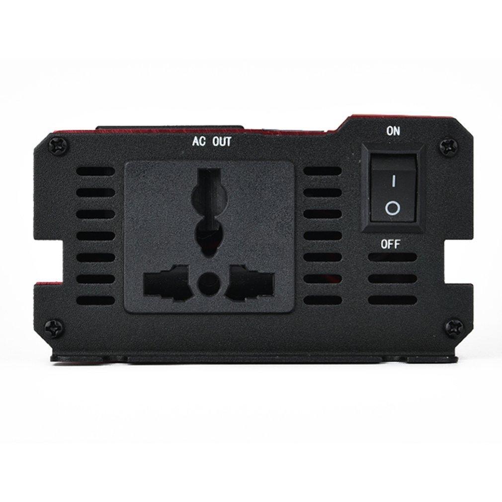 Автомобильный инвертор 2000 Вт, 4 выходных порта USB, двойной светодиодный дисплей, преобразователь синусоидальной волны постоянного тока 12 В/24 В в переменный ток 110 В/220 В