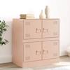 VidaXL Buffet Pink 67x39x73 Cm Steel, Cabinet, Sideboard, Storage Cabinet, Cabinets, Cupboard, High Buffet, 841650