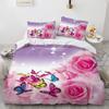 Rose Duvet Cover 3D Printed Romantic Theme Flower Bedding Holiday Double Polyester Quilt Cover Pillowcase 2/3 Pieces