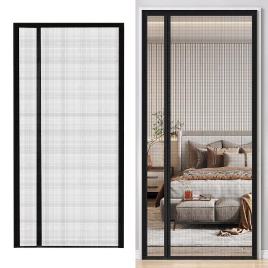 Магнитная противомоскитная дверная занавеска, защита от насекомых, дверная ширма, автоматическое закрытие, хорошая вентиляция, сильные магниты