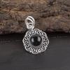 Black Onyx Cab Handmade Gemstone Jewelry, 925 Solid Sterling Silver Pendant Unique Design Jewelry, For Women