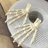 Halloween Skeleton Hand 3D Printed Plastic Human Hand Bone Model Scary Halloween Trick Props for Tableware Party Supplies Haunted House Home Decor