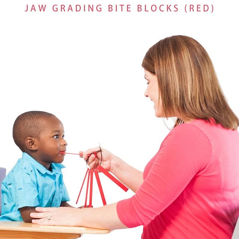 6 шт., градуирующие челюсти, жевательные прорезыватели для зубов для детей, взрослых, оральная моторика, нижняя челюсть, тренажер силы укуса, аутизм, сенсорная логопедия