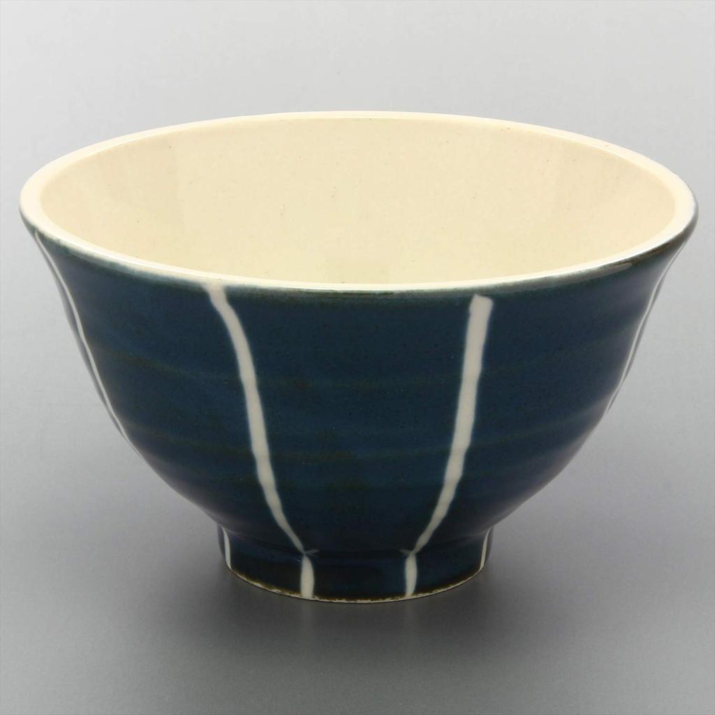 Легкая чайная чаша Mino Ware Konahiki Tokusa Navy Blue 132-1026