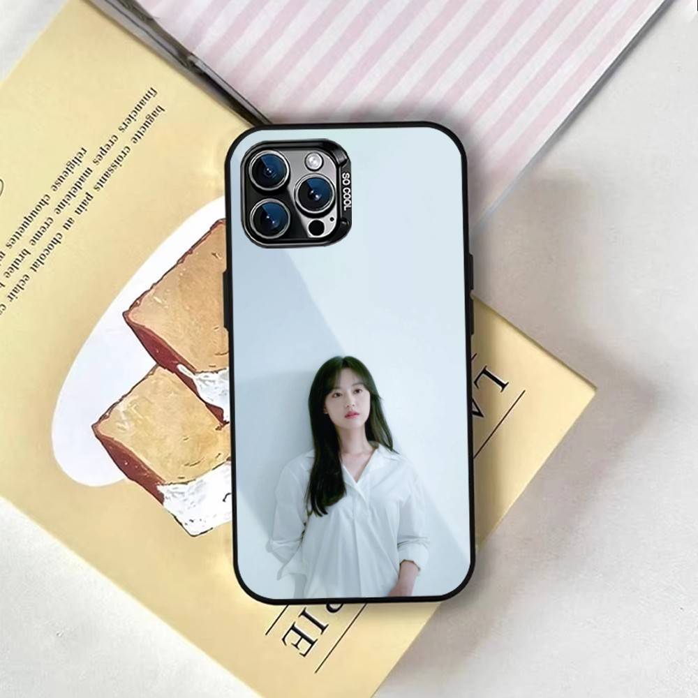 Чехол для телефона с изображением корейской актрисы Пак Шин Хе для iPhone 17,16,15,14,13,12,11 Plus,Pro Max,XS,Цветной Внутренняя крышка с серебряным покрытием
