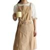 Хлопковый фартук с вышитыми буквами, водонепроницаемый, маслостойкий фартук с карманами, фартук шеф-повара для кухни, хаки, свободный размер