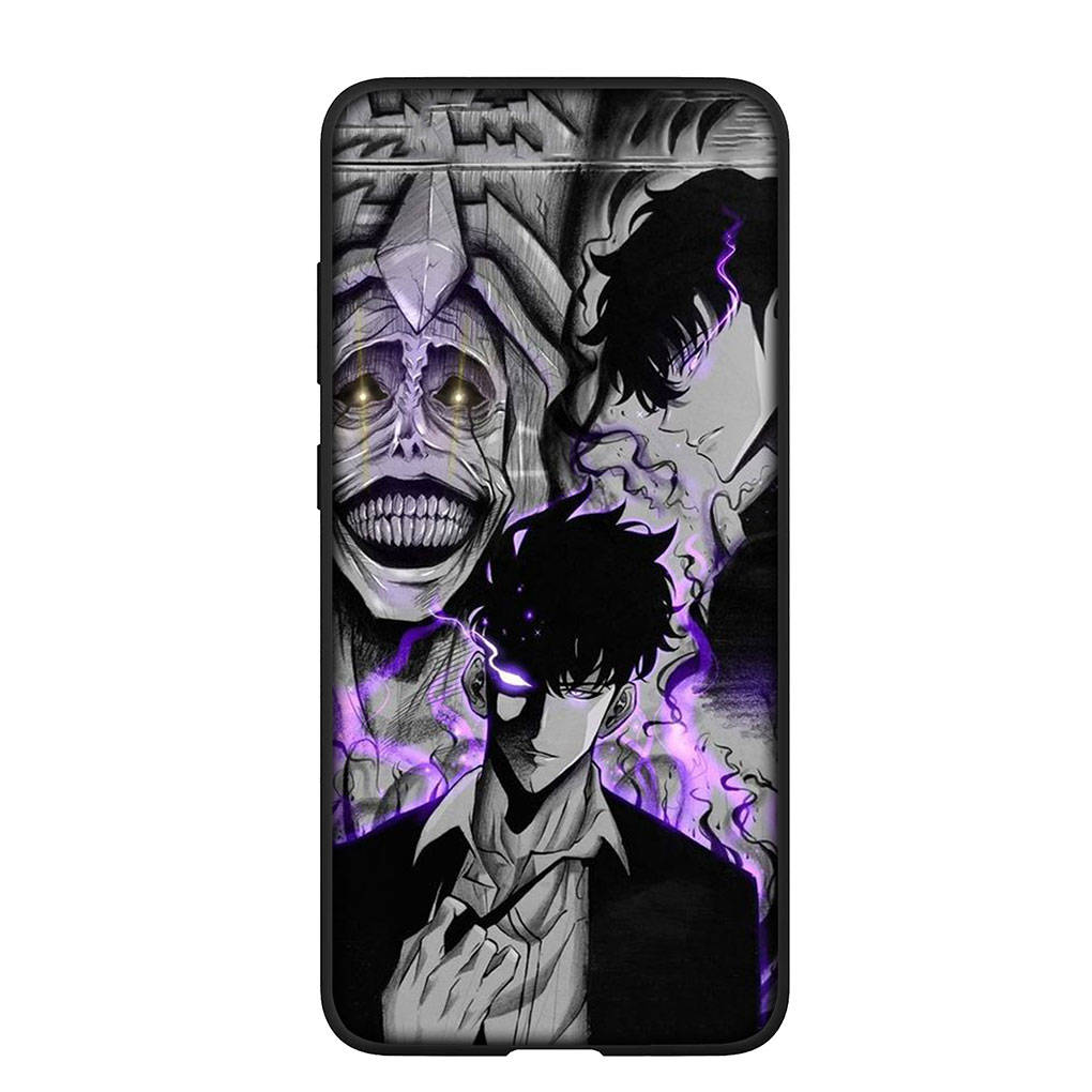 Чехол для телефона Samsung Galaxy S25 S24 S23 iPhone 16 15 Xiaomi Redmi Note 14 13 12 16E X 11 Pro Max OPPO Moto Huawei Cartoon Solo Leveling Sung Jin Woo