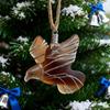 Sea Glass Bird Ornament Handcrafted Bird Shaped Sea Glass Art Christmas Tree Ornament Ocean Beach Crafts for Bird Lovers