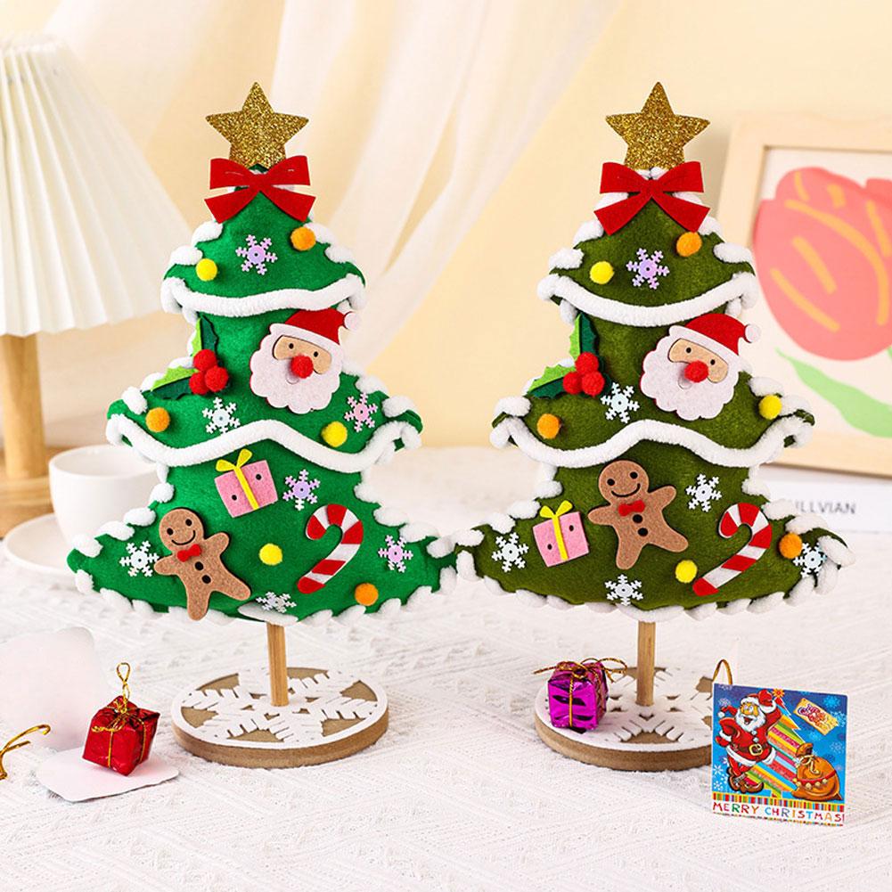 Christmas Tree DIY Material Kits for Children Non-woven Christmas Tree Christmas Decoration Ornament Navidad Noel Xmas Kids Gift