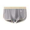 Men Boxer Underwear Mid-rise Elastic Waistband Color Shorts Ribbed Briefs U-convex Patchwork Panties Daily Wear