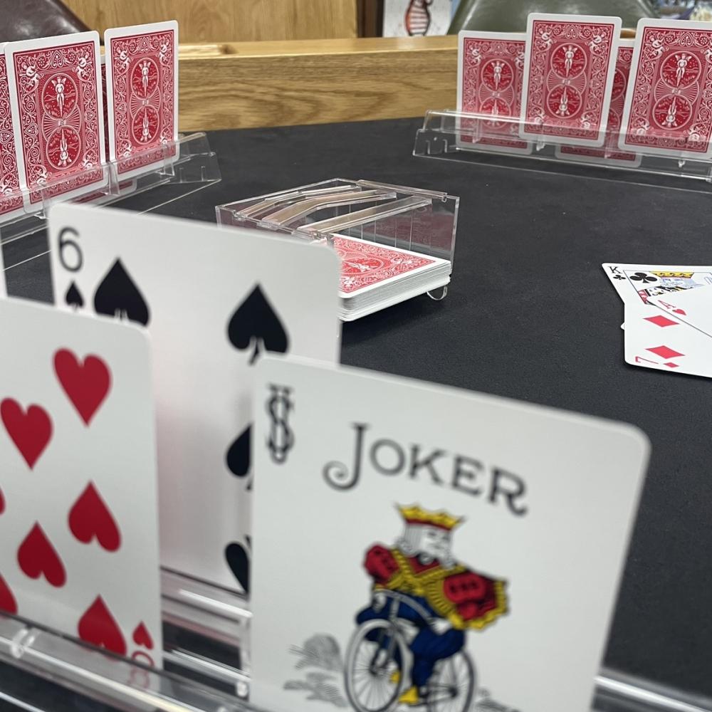 Bicycle Card 808 Rider Bag Blue Transparent Tray Holder Full Set