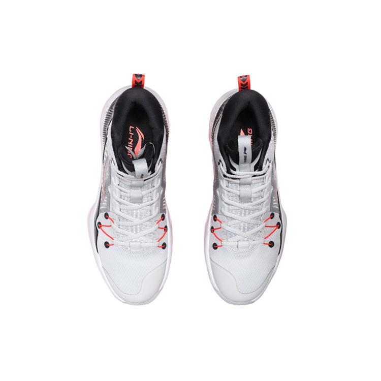 Li Ning Liren 1 Амортизирующие Скользкие Устойчивые к Истиранию Средние Баскетбольные Кроссовки Мужские Белые ABAQ059-3